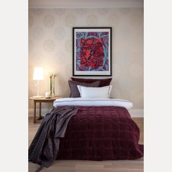 Bors Cotton Bordeaux putetrekk 70x100