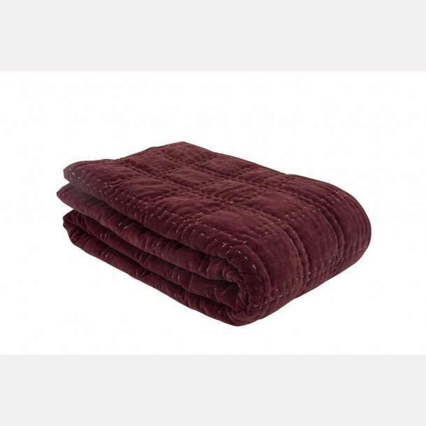 Bors Cotton Bordeaux sengeteppe 140x240