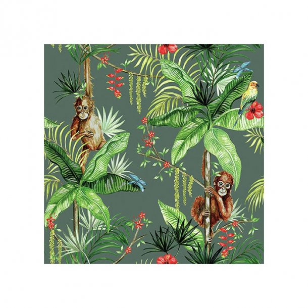 Serviett Lunsj Orangutan Green