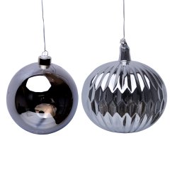 Hengelampe m/LED 2stk D15cm smoke