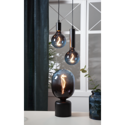 Glans lampeoppheng E27 Svart