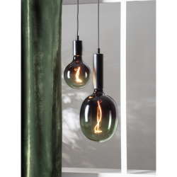 Glans lampeoppheng E27 Svart