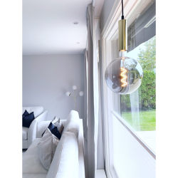 Glans lampeoppheng E27 Messing