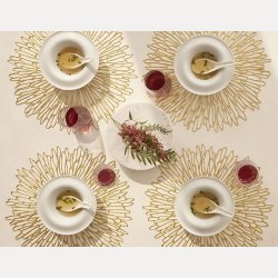 Chilewich Bloom Spisebrikke Gylden