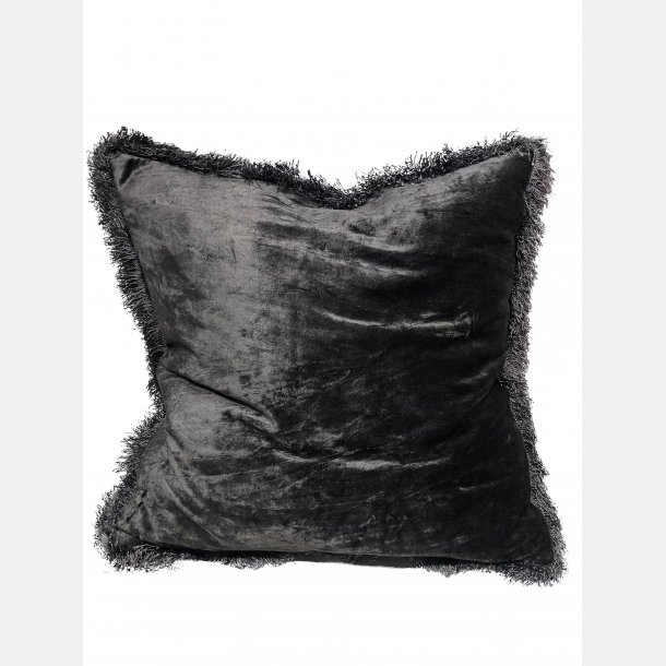 Putetrekk Shiny velvet med frynser 50x50
