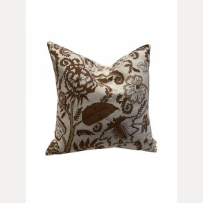 Putetrekk Printed linen/cotton Ziggy Mustard 60x60