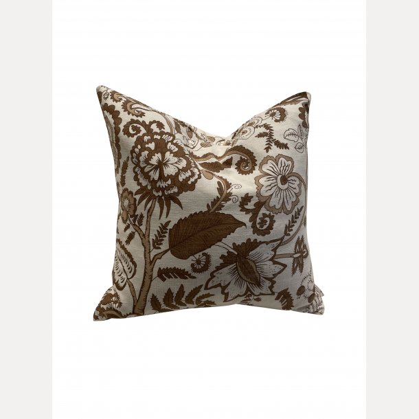 Putetrekk Printed linen/cotton Ziggy Mustard 60x60