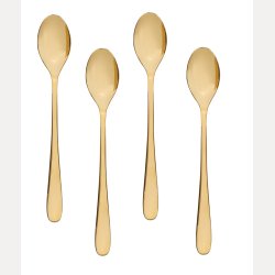 Erik Bagger Encore kaffe latte skjeer gull 4pk