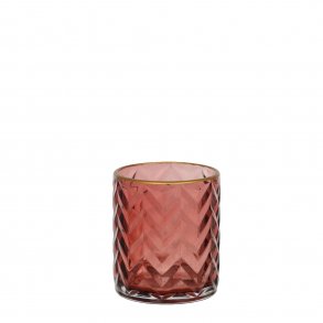 Cecilie liten glasslykt bordeaux