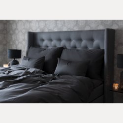 Bors cotton cloud sengesett 140x220/50x70 sort