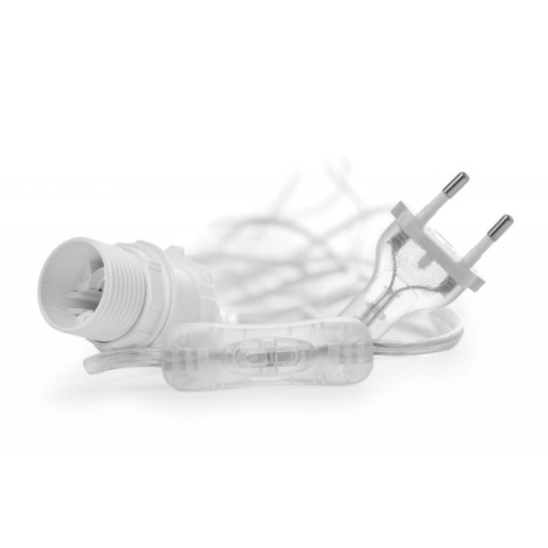 Kabel transparent med bryter 5m