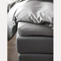Bors Cotton Cloud konvolutt laken 180x200 antrasitt