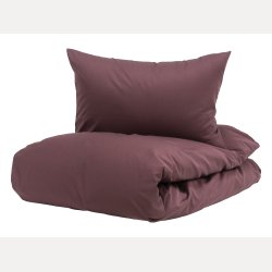 Bor�s cotton cloud sengesett 140x200/50x70 Aubergine