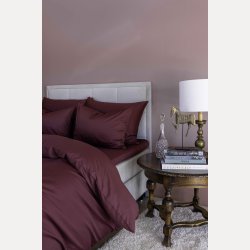 Bor�s cotton cloud sengesett 140x200/50x70 Aubergine