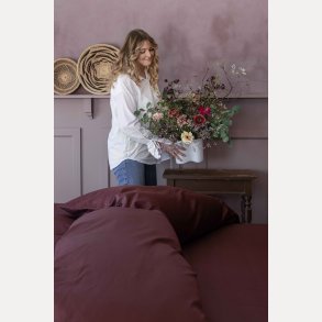 Bor�s cotton cloud sengesett 140x200/50x70 Aubergine