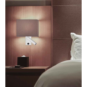 Cub vegglampe med USB hvit