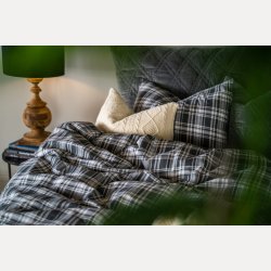 Bors Cotton Nero sengesett 140x200/50x70 Black