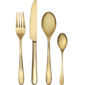 Erik bagger Encore bestikk matt gull 16 deler