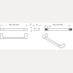 Piren hndklestang 60cm