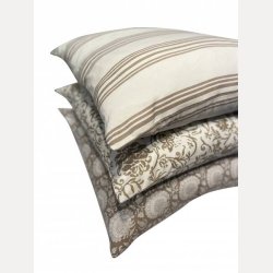 Putetrekk Taupe Stripe 60x60